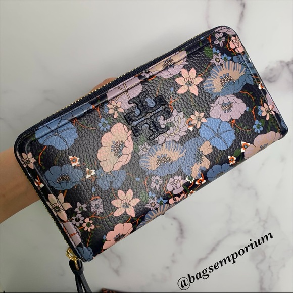 Tory Burch Thea Floral Printed Leather Wallet - Picture 12 of 12